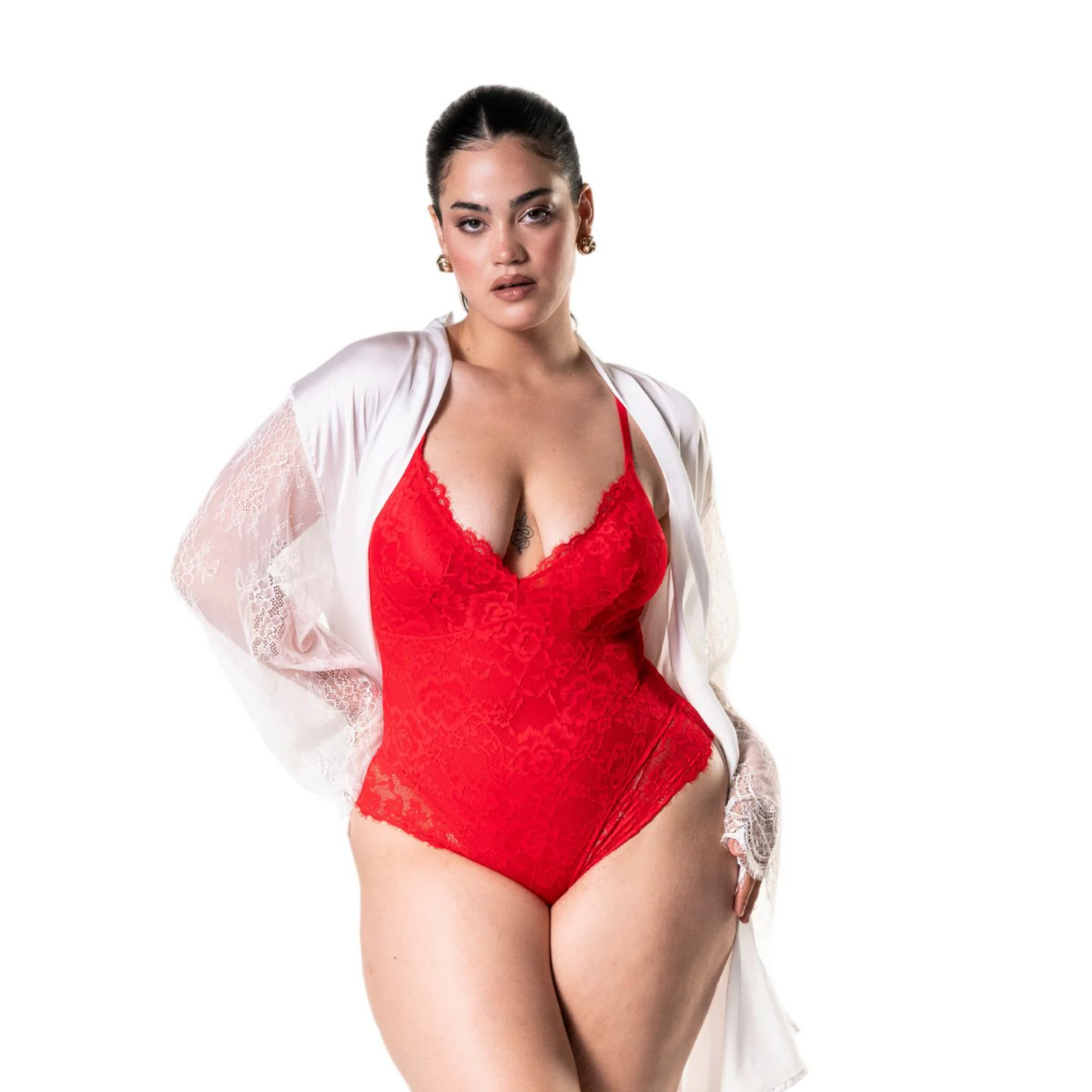 LACED SHAPEWEAR BODYSUIT