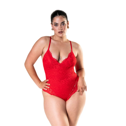LACED SHAPEWEAR BODYSUIT
